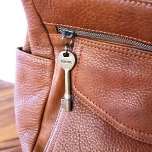 Vintage Fossil 1954 Purse Classic Leather Brown Mini Bag